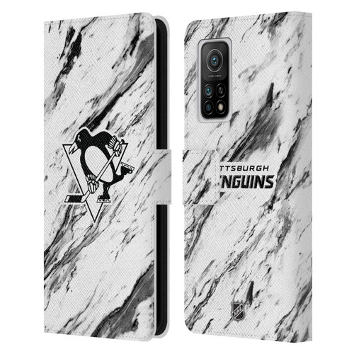 NHL Pittsburgh Penguins Marble Leather Book Wallet Case Cover For Xiaomi Mi 10T 5G