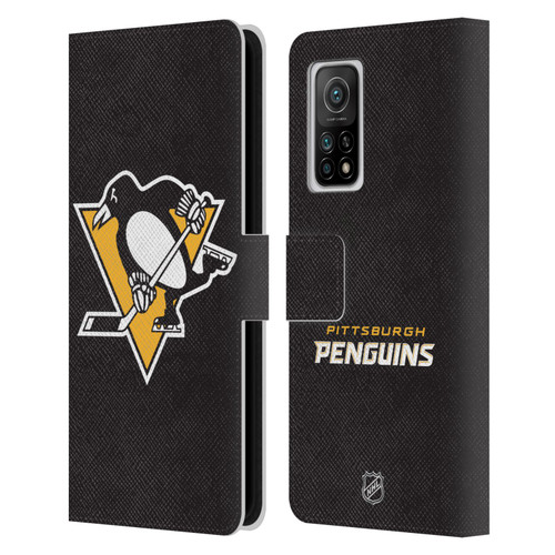 NHL Pittsburgh Penguins Plain Leather Book Wallet Case Cover For Xiaomi Mi 10T 5G