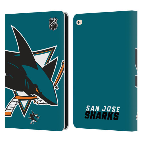 NHL San Jose Sharks Oversized Leather Book Wallet Case Cover For Apple iPad Air 2 (2014)