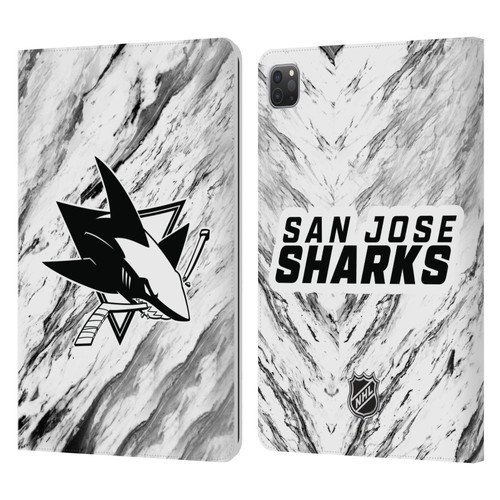 NHL San Jose Sharks Marble Leather Book Wallet Case Cover For Apple iPad Pro 11 2020 / 2021 / 2022