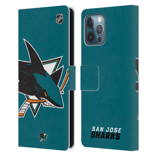 NHL San Jose Sharks Oversized Leather Book Wallet Case Cover For Apple iPhone 12 Pro Max