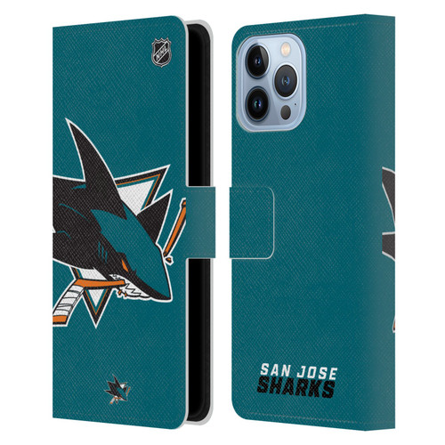 NHL San Jose Sharks Oversized Leather Book Wallet Case Cover For Apple iPhone 13 Pro Max