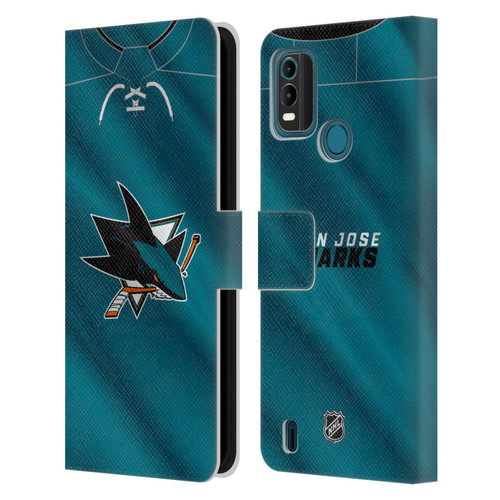 NHL San Jose Sharks Jersey Leather Book Wallet Case Cover For Nokia G11 Plus