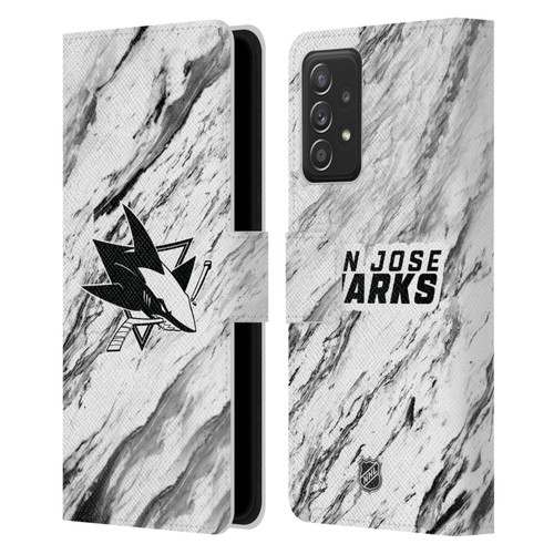 NHL San Jose Sharks Marble Leather Book Wallet Case Cover For Samsung Galaxy A53 5G (2022)