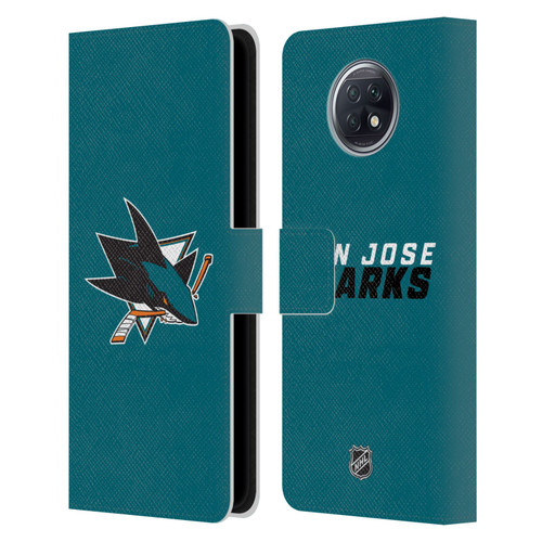 NHL San Jose Sharks Plain Leather Book Wallet Case Cover For Xiaomi Redmi Note 9T 5G