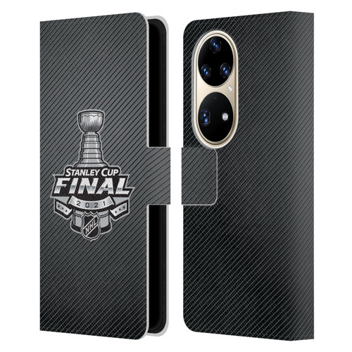 NHL 2021 Stanley Cup Final Stripes Leather Book Wallet Case Cover For Huawei P50 Pro