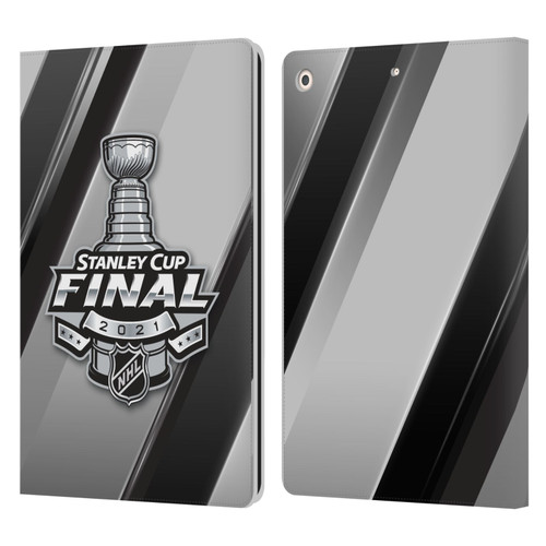 NHL 2021 Stanley Cup Final Stripes 2 Leather Book Wallet Case Cover For Apple iPad 10.2 2019/2020/2021