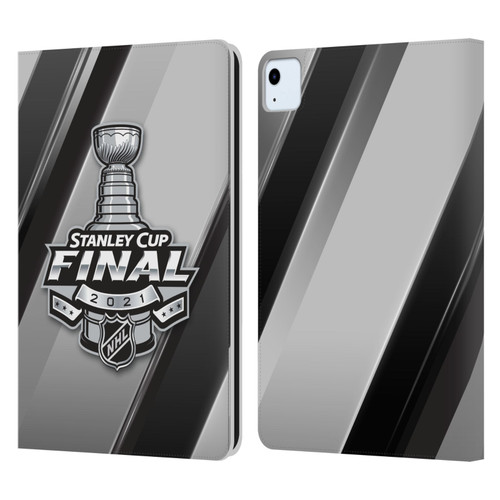 NHL 2021 Stanley Cup Final Stripes 2 Leather Book Wallet Case Cover For Apple iPad Air 11 2020/2022/2024
