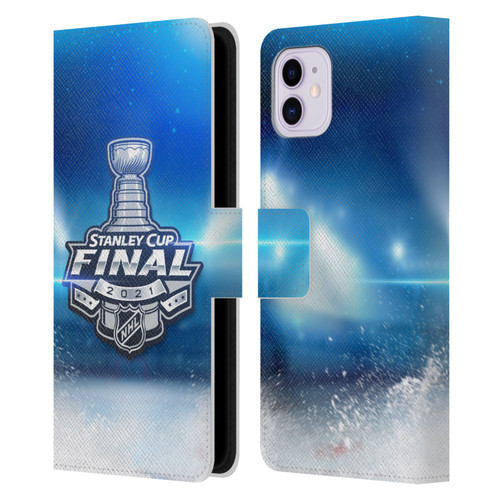 NHL 2021 Stanley Cup Final Stadium Leather Book Wallet Case Cover For Apple iPhone 11