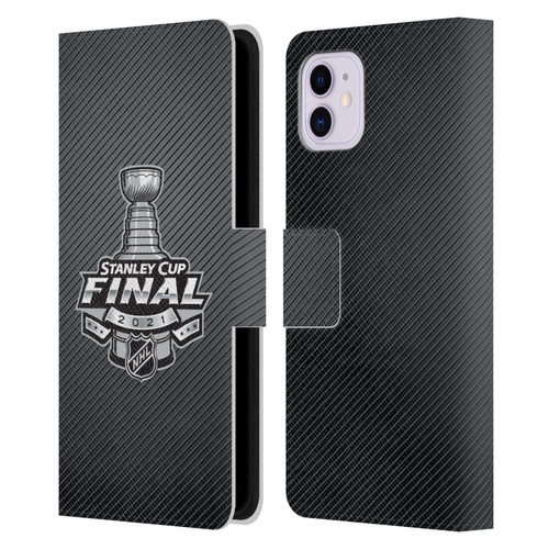 NHL 2021 Stanley Cup Final Stripes Leather Book Wallet Case Cover For Apple iPhone 11