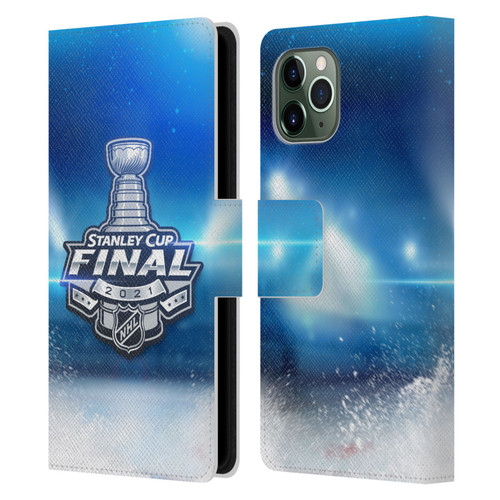 NHL 2021 Stanley Cup Final Stadium Leather Book Wallet Case Cover For Apple iPhone 11 Pro