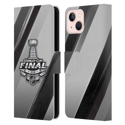 NHL 2021 Stanley Cup Final Stripes 2 Leather Book Wallet Case Cover For Apple iPhone 13