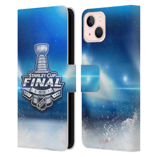 NHL 2021 Stanley Cup Final Stadium Leather Book Wallet Case Cover For Apple iPhone 13