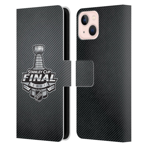 NHL 2021 Stanley Cup Final Stripes Leather Book Wallet Case Cover For Apple iPhone 13