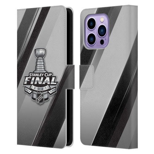 NHL 2021 Stanley Cup Final Stripes 2 Leather Book Wallet Case Cover For Apple iPhone 14 Pro Max