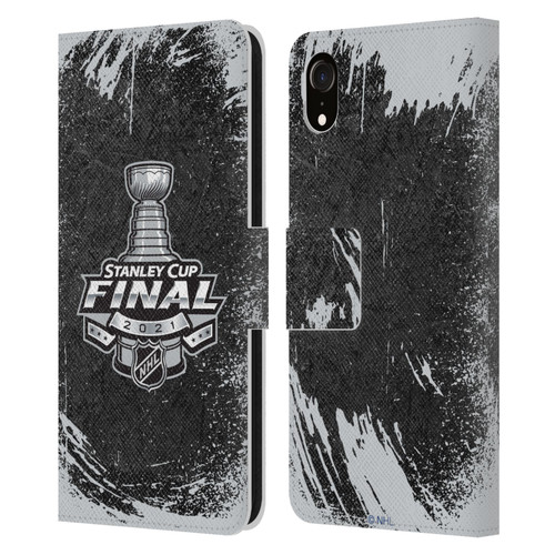 NHL 2021 Stanley Cup Final Distressed Leather Book Wallet Case Cover For Apple iPhone XR