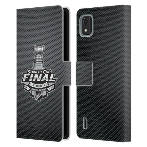 NHL 2021 Stanley Cup Final Stripes Leather Book Wallet Case Cover For Nokia C2 2nd Edition