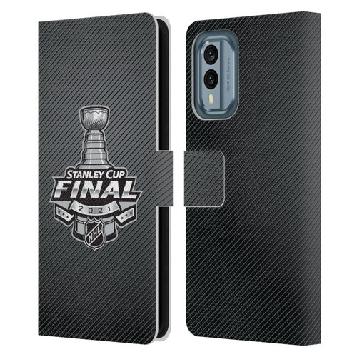 NHL 2021 Stanley Cup Final Stripes Leather Book Wallet Case Cover For Nokia X30