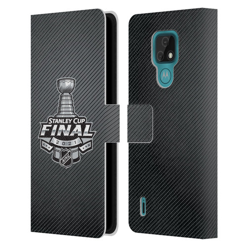 NHL 2021 Stanley Cup Final Stripes Leather Book Wallet Case Cover For Motorola Moto E7