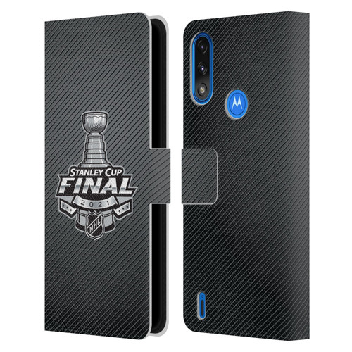 NHL 2021 Stanley Cup Final Stripes Leather Book Wallet Case Cover For Motorola Moto E7 Power / Moto E7i Power