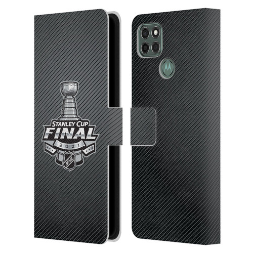 NHL 2021 Stanley Cup Final Stripes Leather Book Wallet Case Cover For Motorola Moto G9 Power