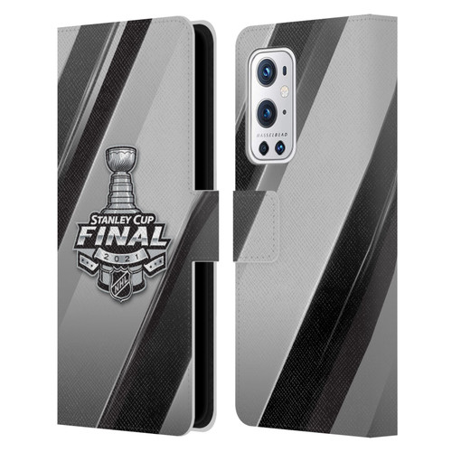 NHL 2021 Stanley Cup Final Stripes 2 Leather Book Wallet Case Cover For OnePlus 9 Pro