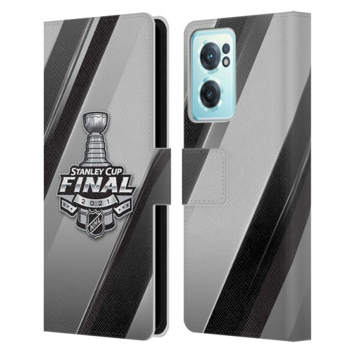 NHL 2021 Stanley Cup Final Stripes 2 Leather Book Wallet Case Cover For OnePlus Nord CE 2 5G