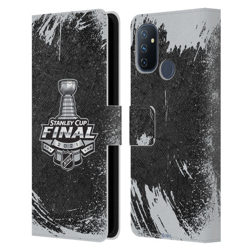 NHL 2021 Stanley Cup Final Distressed Leather Book Wallet Case Cover For OnePlus Nord N100