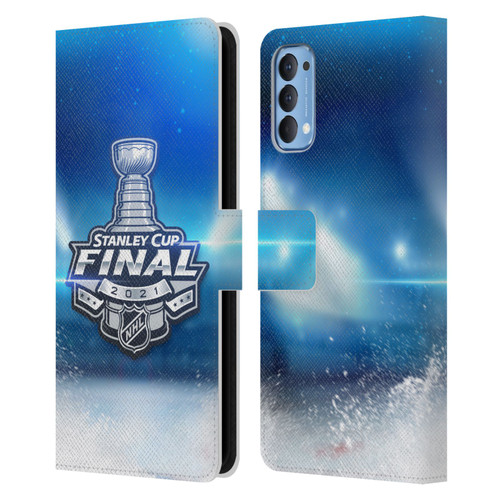 NHL 2021 Stanley Cup Final Stadium Leather Book Wallet Case Cover For OPPO Reno 4 5G