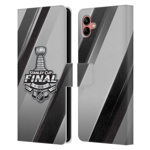 NHL 2021 Stanley Cup Final Stripes 2 Leather Book Wallet Case Cover For Samsung Galaxy A04 (2022)