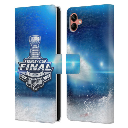 NHL 2021 Stanley Cup Final Stadium Leather Book Wallet Case Cover For Samsung Galaxy A04 (2022)