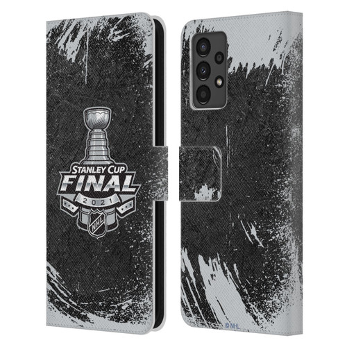 NHL 2021 Stanley Cup Final Distressed Leather Book Wallet Case Cover For Samsung Galaxy A13 (2022)