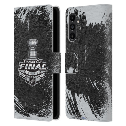 NHL 2021 Stanley Cup Final Distressed Leather Book Wallet Case Cover For Samsung Galaxy A13 5G (2021)