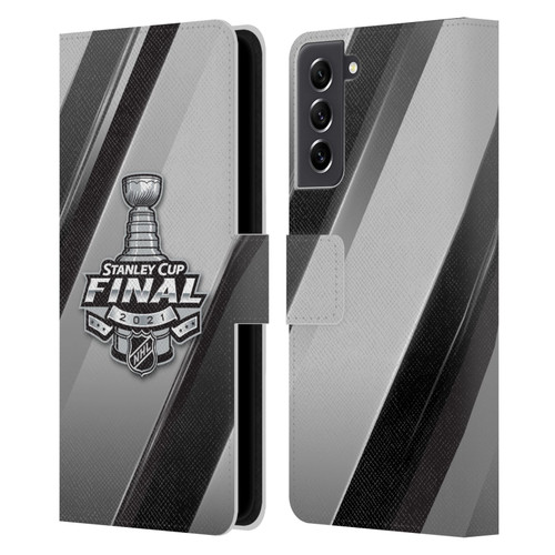 NHL 2021 Stanley Cup Final Stripes 2 Leather Book Wallet Case Cover For Samsung Galaxy S21 FE 5G