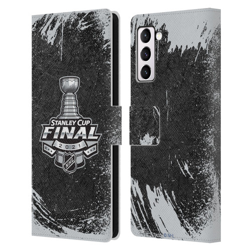 NHL 2021 Stanley Cup Final Distressed Leather Book Wallet Case Cover For Samsung Galaxy S21+ 5G