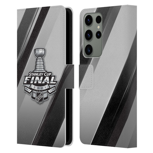 NHL 2021 Stanley Cup Final Stripes 2 Leather Book Wallet Case Cover For Samsung Galaxy S23 Ultra 5G