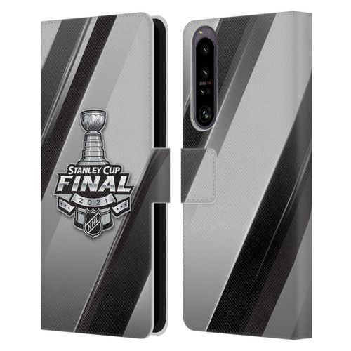 NHL 2021 Stanley Cup Final Stripes 2 Leather Book Wallet Case Cover For Sony Xperia 1 IV