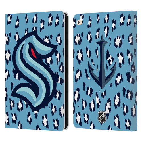NHL Seattle Kraken Leopard Patten Leather Book Wallet Case Cover For Apple iPad Air 2 (2014)