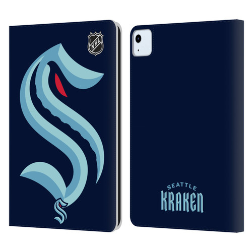NHL Seattle Kraken Oversized Leather Book Wallet Case Cover For Apple iPad Air 11 2020/2022/2024
