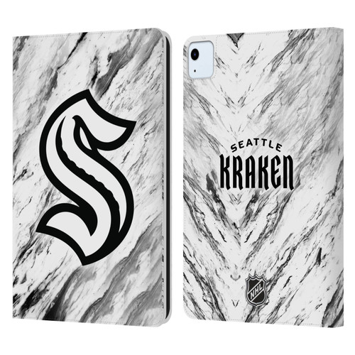 NHL Seattle Kraken Marble Leather Book Wallet Case Cover For Apple iPad Air 11 2020/2022/2024