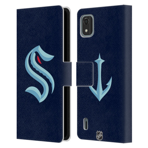 NHL Seattle Kraken Plain Leather Book Wallet Case Cover For Nokia C2 2nd Edition