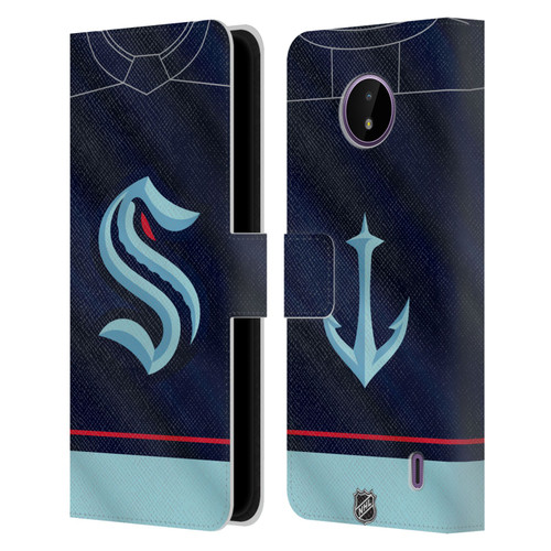 NHL Seattle Kraken Jersey Leather Book Wallet Case Cover For Nokia C10 / C20