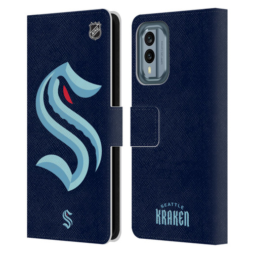 NHL Seattle Kraken Oversized Leather Book Wallet Case Cover For Nokia X30