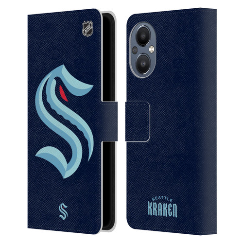NHL Seattle Kraken Oversized Leather Book Wallet Case Cover For OnePlus Nord N20 5G