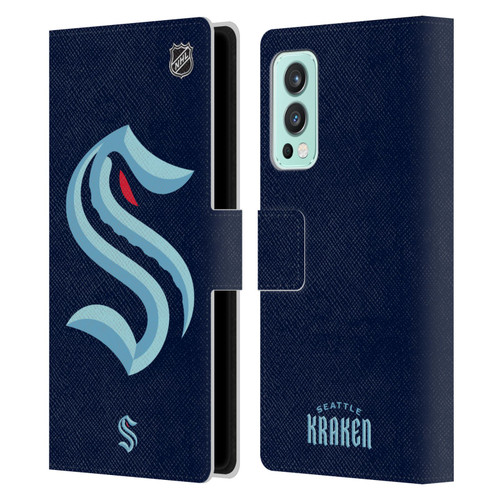 NHL Seattle Kraken Oversized Leather Book Wallet Case Cover For OnePlus Nord 2 5G