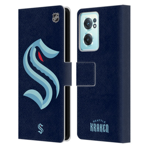 NHL Seattle Kraken Oversized Leather Book Wallet Case Cover For OnePlus Nord CE 2 5G