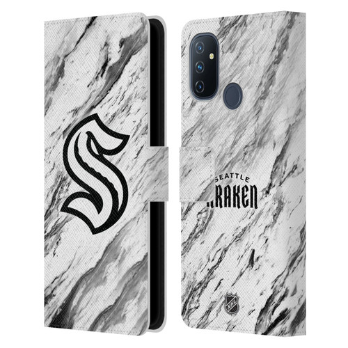 NHL Seattle Kraken Marble Leather Book Wallet Case Cover For OnePlus Nord N100