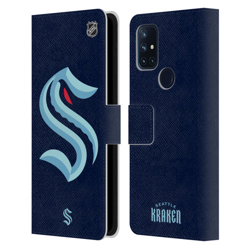 NHL Seattle Kraken Oversized Leather Book Wallet Case Cover For OnePlus Nord N10 5G