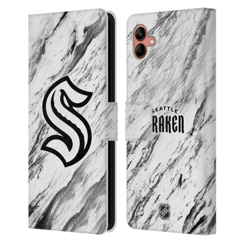 NHL Seattle Kraken Marble Leather Book Wallet Case Cover For Samsung Galaxy A04 (2022)