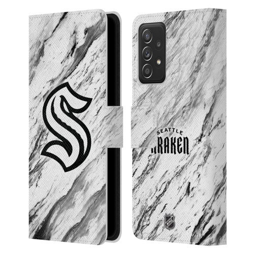 NHL Seattle Kraken Marble Leather Book Wallet Case Cover For Samsung Galaxy A53 5G (2022)